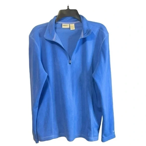Gander Mountain women’s quarter zip fleece pullover. Periwinkle size L - Picture 4 of 5